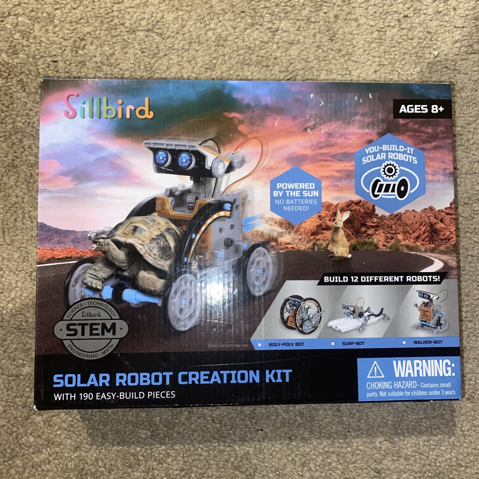 Sillbird STEM Solar Robot Creation Kit 12 In 1 Building Kit 190 Pcs New