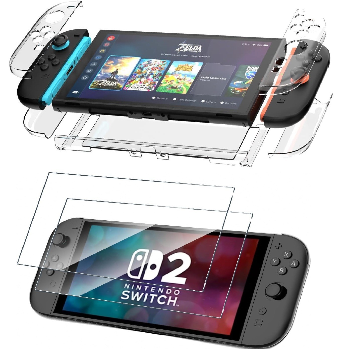 Clear Slim Cover Hard Shell Protective Case for Nintendo Switch 2 Accessories