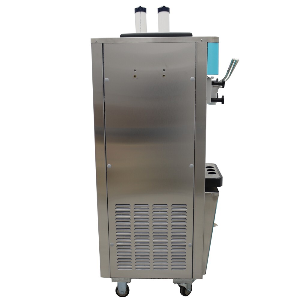 3 Flavor Soft Ice Cream Maker 110V Movable Large Capacity Hardness Adjustable
