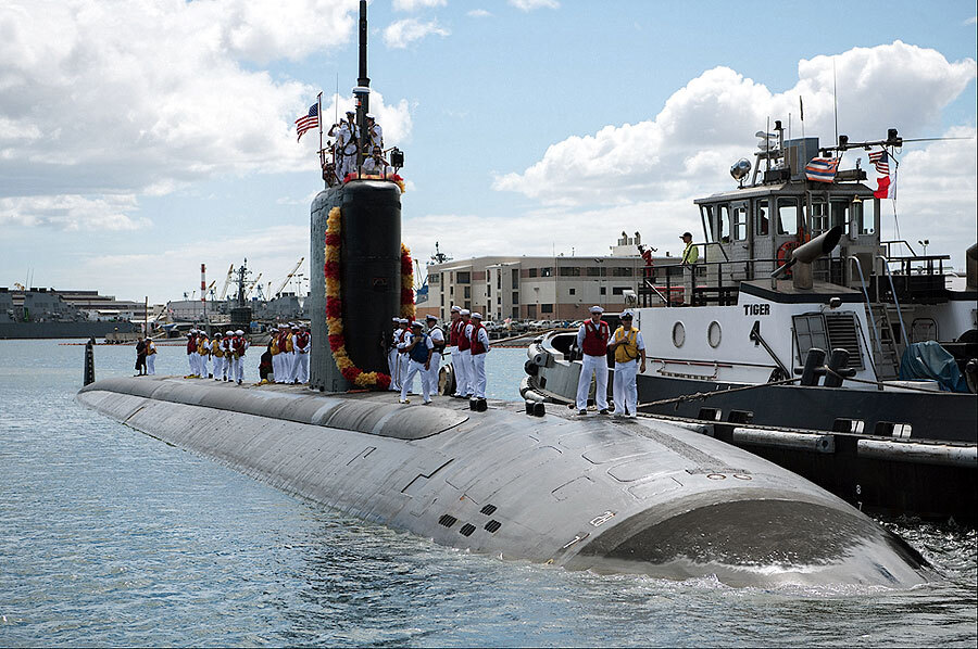 USS SANTA FE SSN-763 AT PEARL HARBOR US NAVY 12x18 GLOSSY PHOTO PRINT