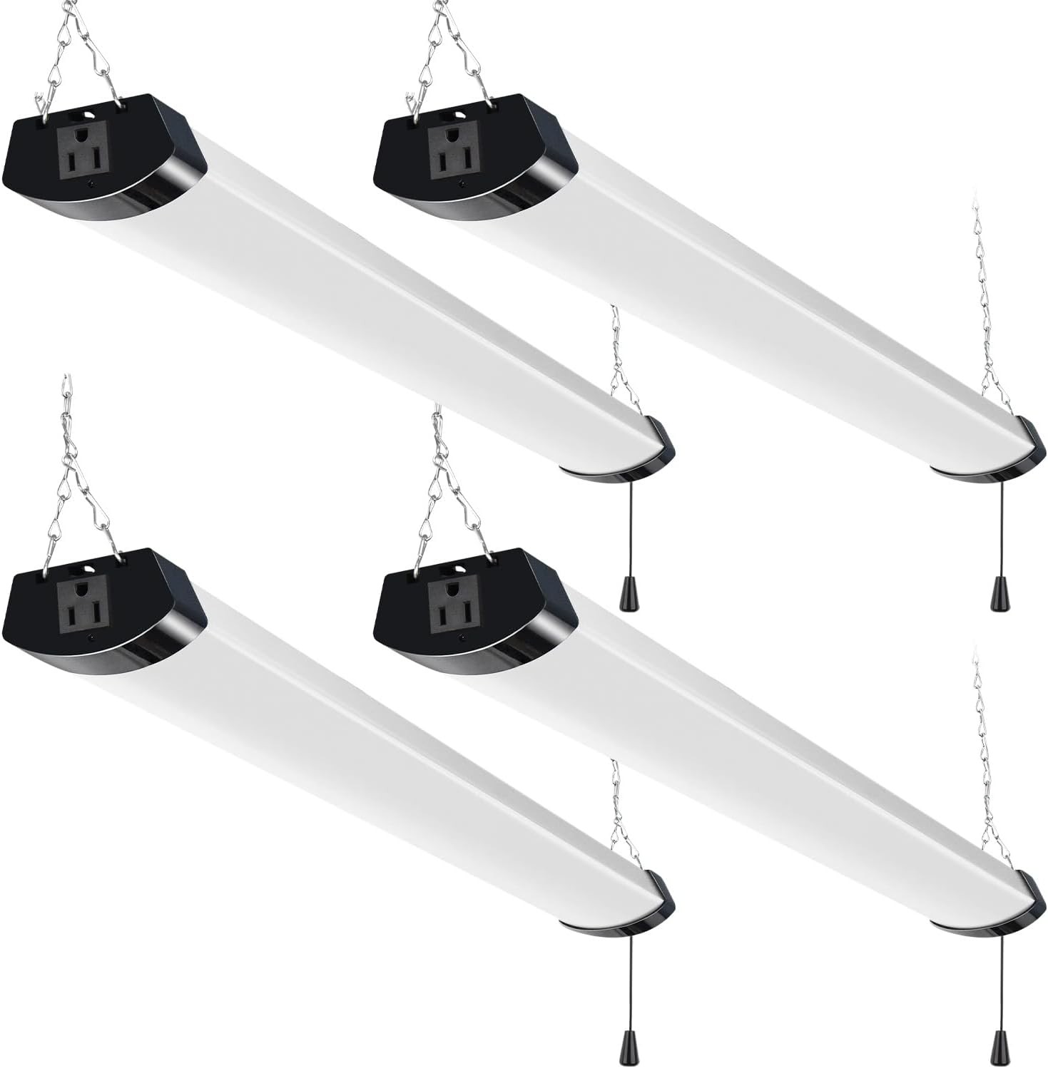 hykolity 120W LED Shop Light Linkable,13000lm(400w Equivalent),5000K 4FT Black U