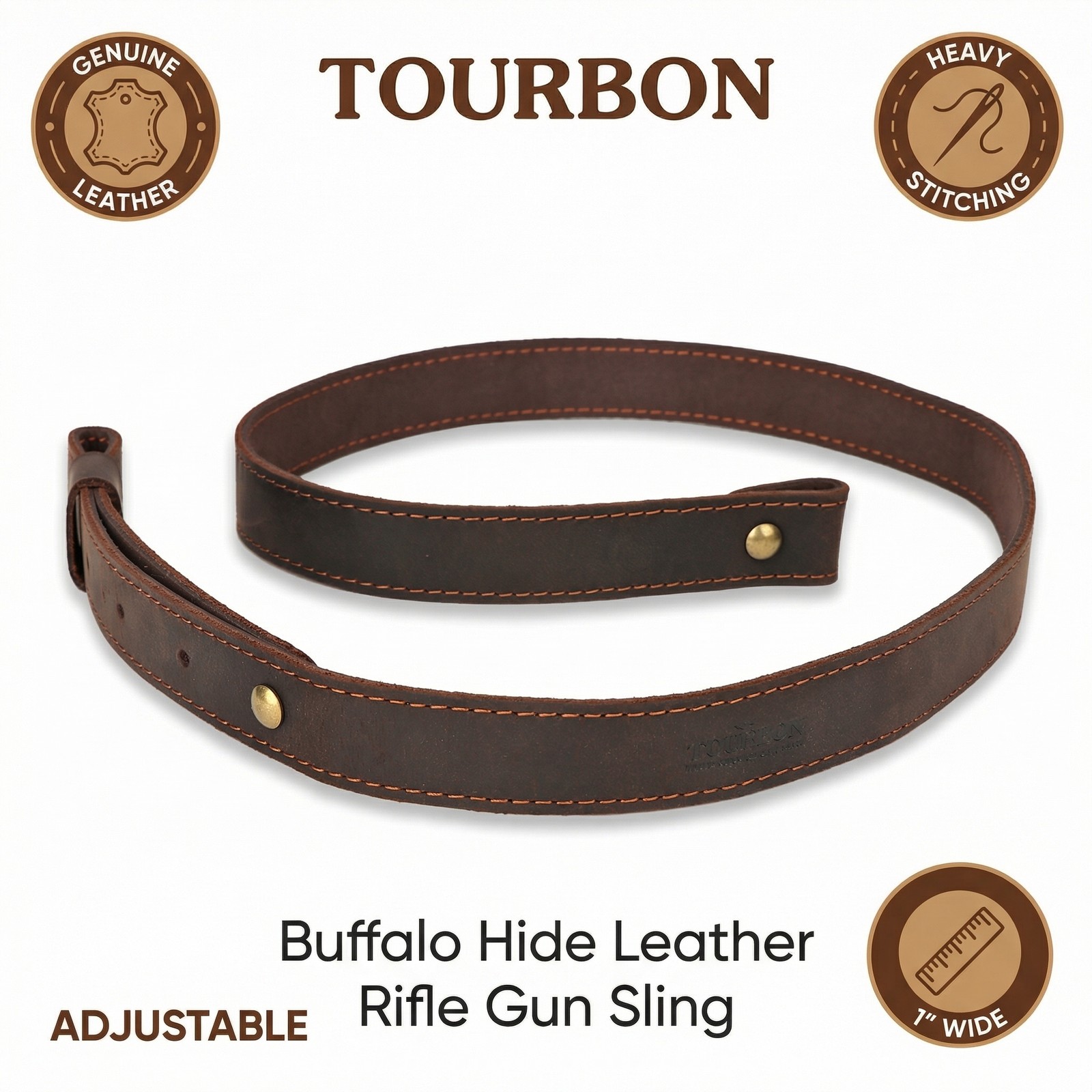 Leather Hunting Rifle Gun Sling Adjustable Shotgun Carry Strap Vintage