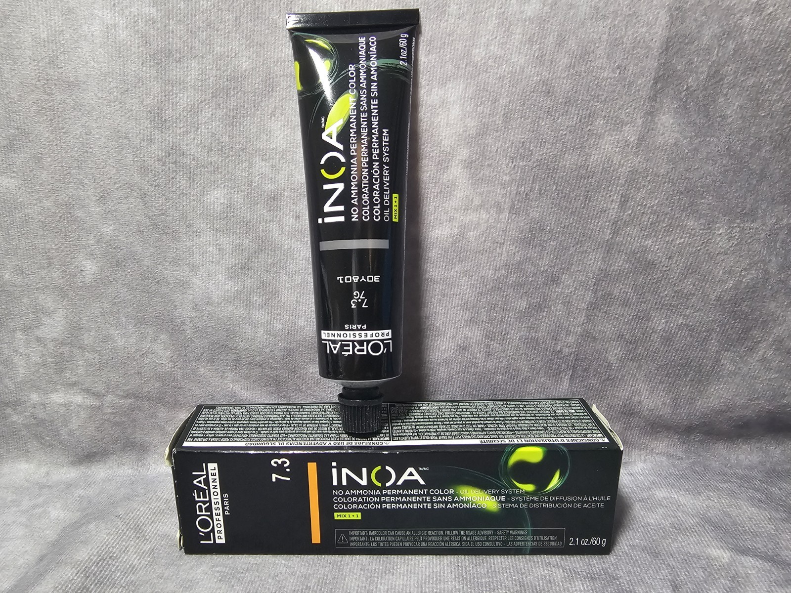 Loreal Inoa 7.3/7G Blonde Gold No Ammonia Permanent Hair Color 2.1oz/60g New NIB