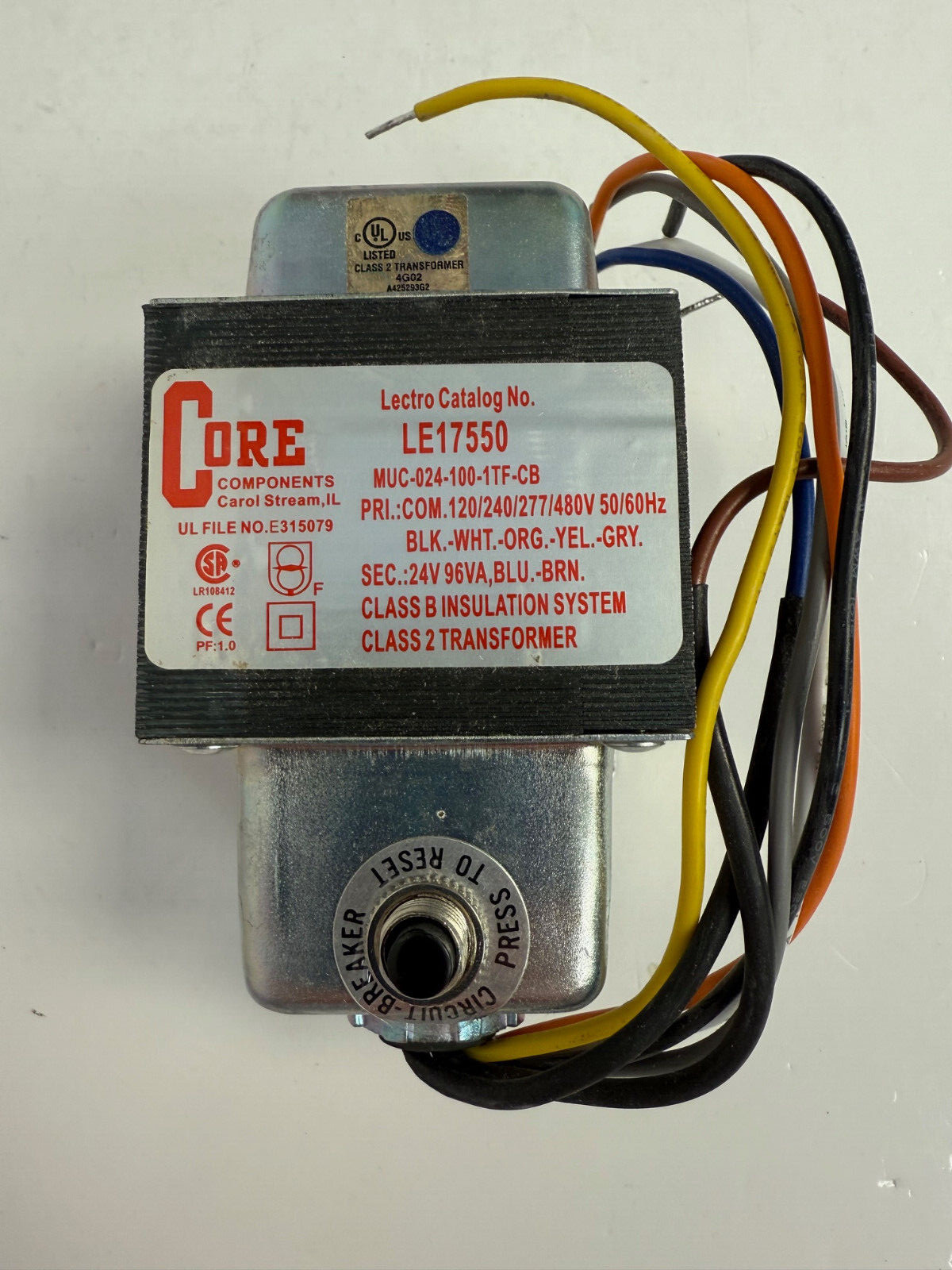 CORE COMPONENTS LE17550 MUC-0204-100-1TF-CB TRANSFORMER