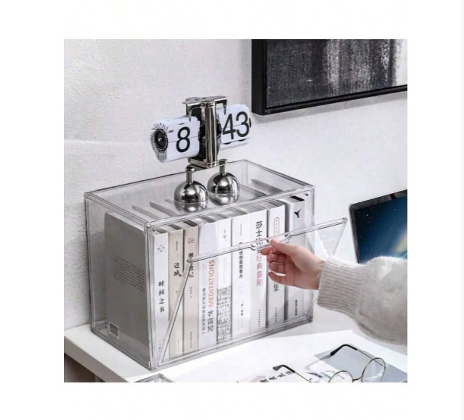 Clear Dustproof Storage Case Transparent Model Book Tool Organizer Box