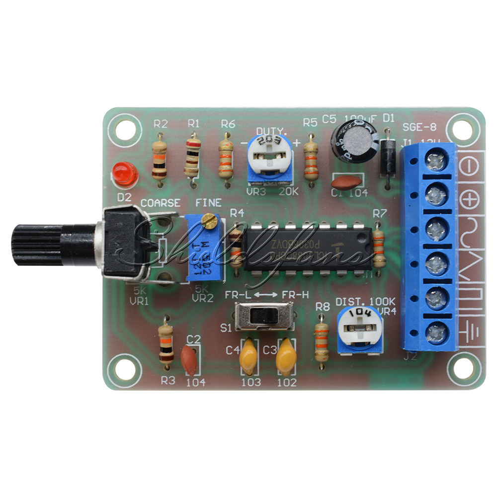 Welded ICL8038 Monolithic Function Signal Generator Module Sine Square Triangle