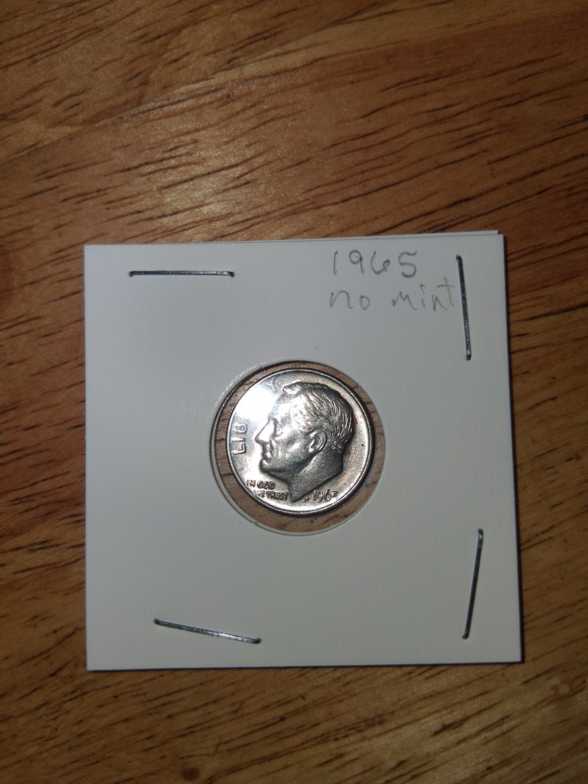 1965 Roosevelt Dime No Mint Mark, Errors