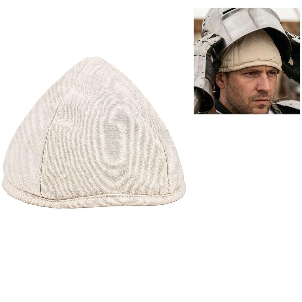 Medieval Cotton Arming Cap Padded Helmet Liner Knight Gambeson Hat LARP