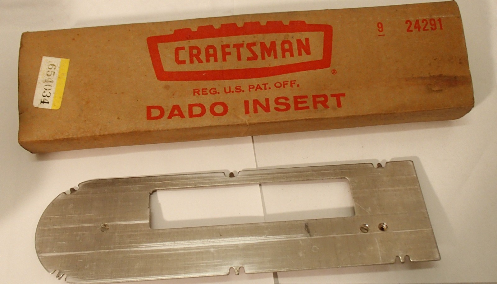 Vtg Sears Craftsman Combination Dado/Molding Head Insert 24291 Aluminum Metal