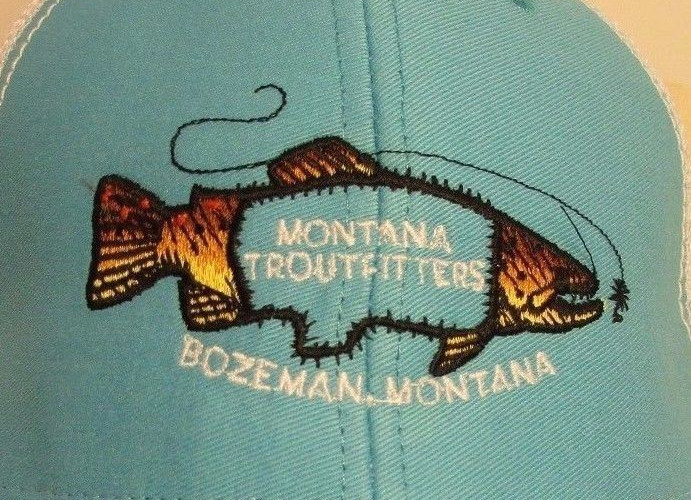 Montana Fly Fishing Hat Trucker Snapback Troutfitters Bozeman Unisex Cap