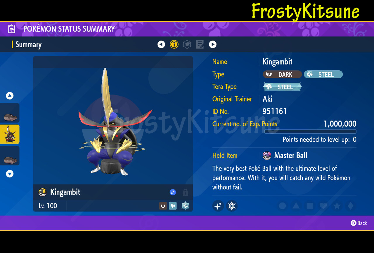6IV Kingambit / Pawniard Shiny & Non-Shiny Pokemon Scarlet & Violet