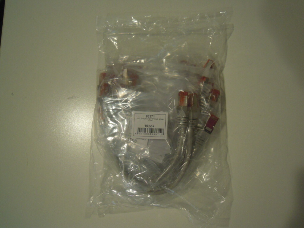 Lot of 10 Brand New Cat 6 10 inches (0.25m) Ethernet LAN Patch Cable RJ45