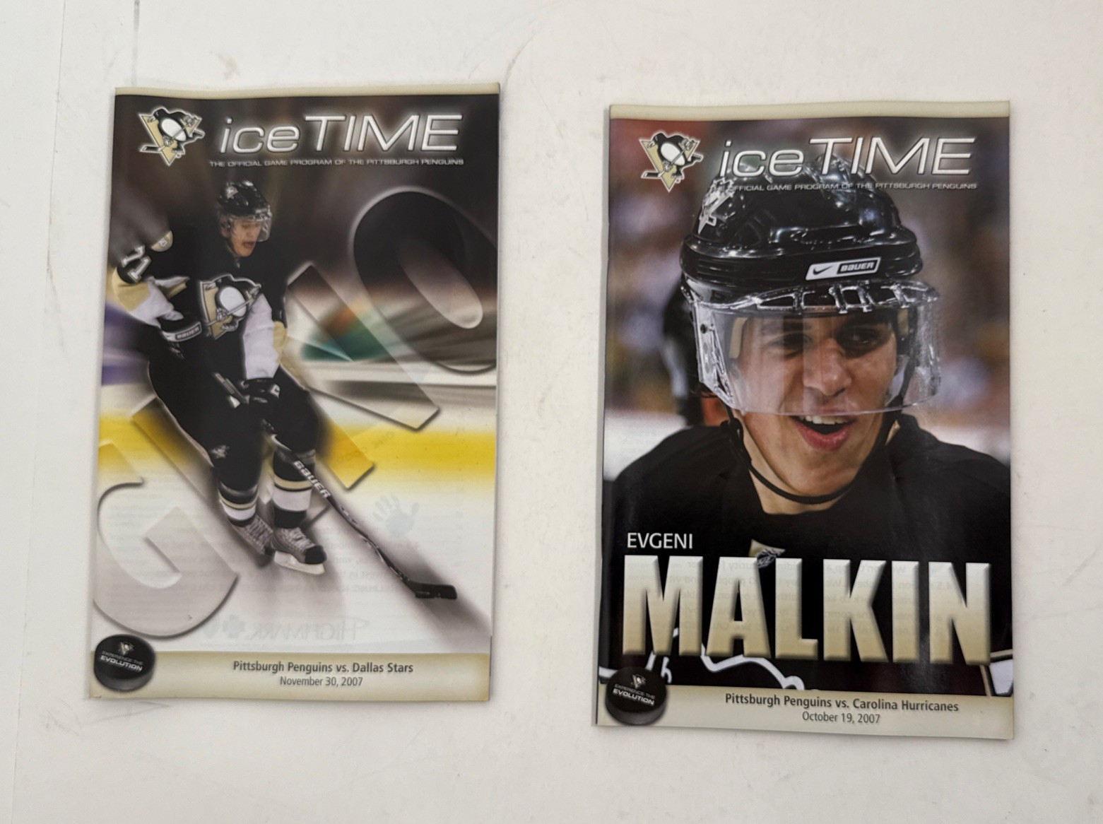 Pittsburgh Penguins iceTIME Program Lot 2006 Evgeni Malkin Cover Lot