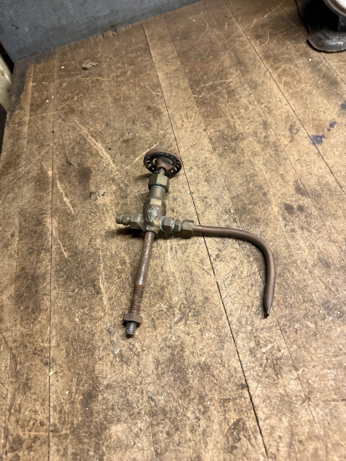 Antique Railroad RR Steam Engine Valve Spigot Drain Lever Handle Brass Parts USA
