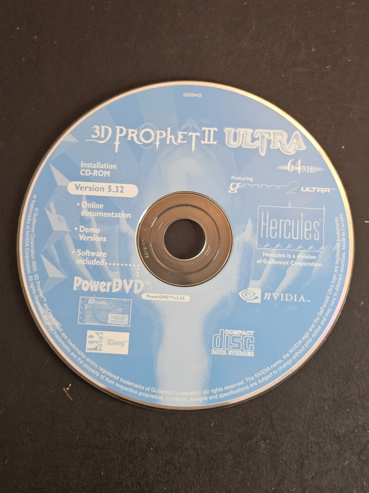 3D PROPHET II ULTRA DISK ONLY