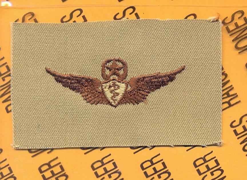 US Army Aviation Master Flight Surgeon Desert DCU badge cloth patch