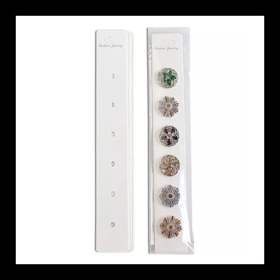 10 Pack Paper Card Hanging Display 6 Snap Button Accessory Jewelries Supplies
