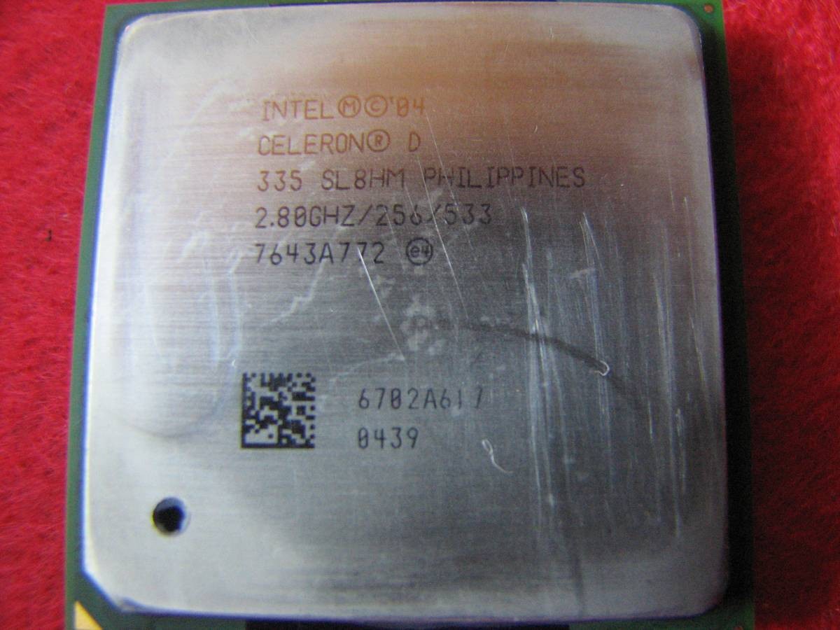 CPU Releaseintel celeron2.80GHz /256/533USEDC2