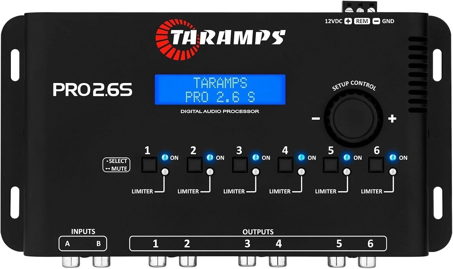 Compact Pro 2.6S DSP Equalizer - 18K Ohm RCA Output for Car Audio Systems
