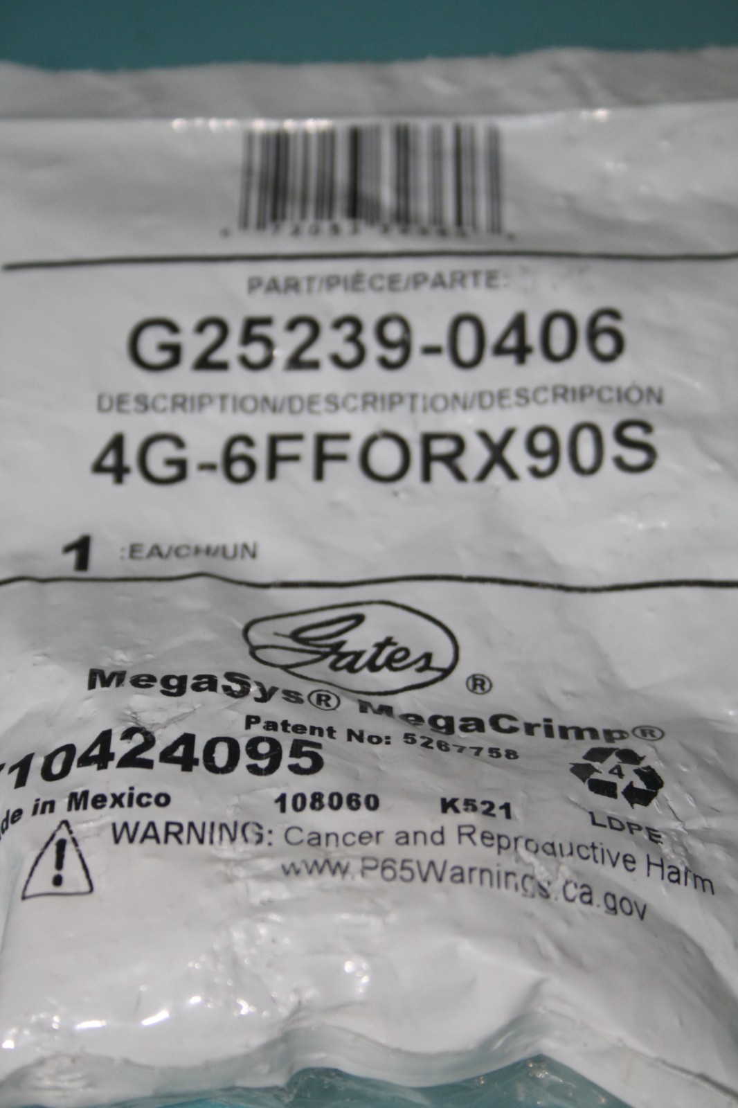 FREE SHIP GATES G25239-0406 Hydraulic Coupling Megacrimp