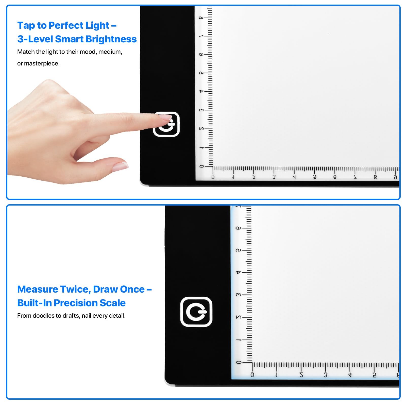 A4 LED Light Box for Tracing and Drawing - Ultra Thin Adjustable