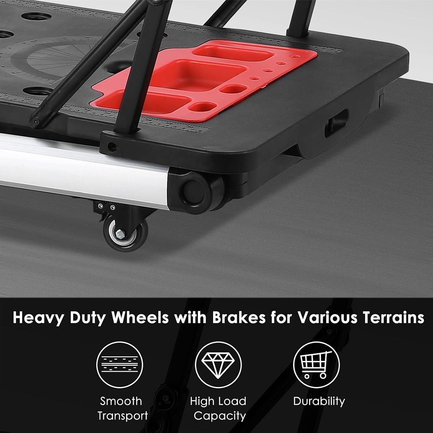 Multifunctional Folding Work Table,7 in 1 Work Benches for Garage Car Creeper