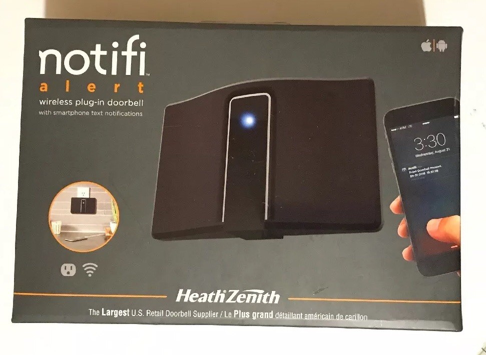 Notifi Alert Wireless Plug in Doorbell With Smartphone Text Notifications