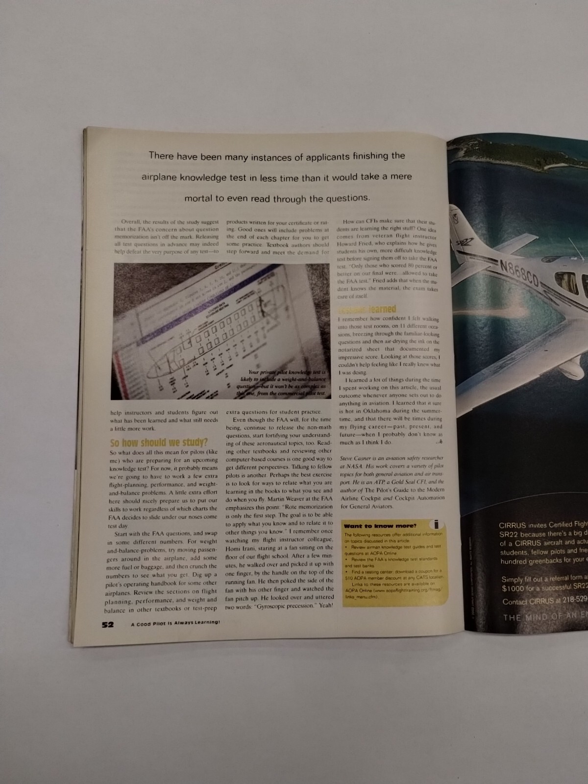 AOPA Flight Training Magazine September 2003-Original