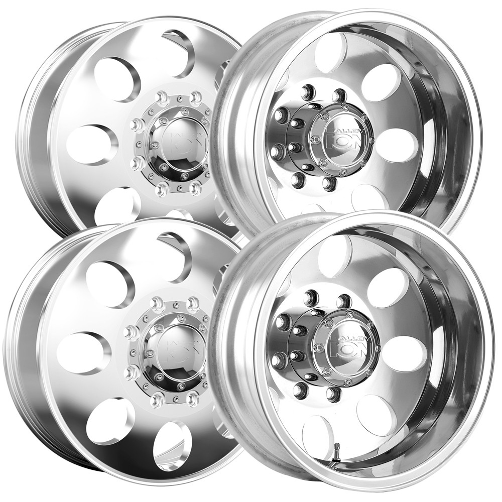 (Set of 4) Ion 167 Dually 16 Inch 8x165.1(8x6.5") Polished Wheels Rims