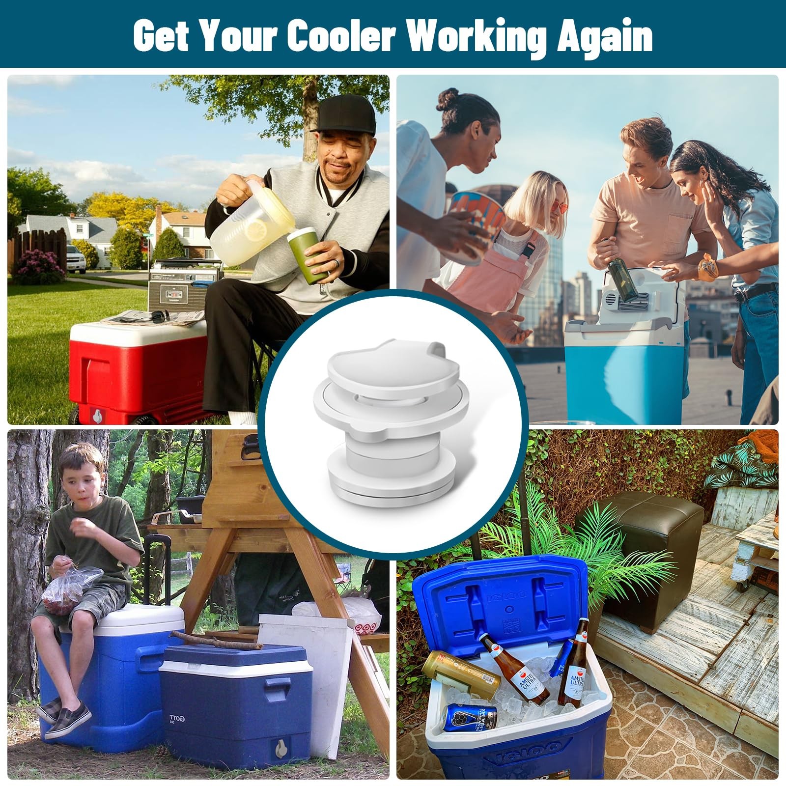 Cooler Drain Plug Replacement for Coleman Cooler Standard Drain Plug Assembly...