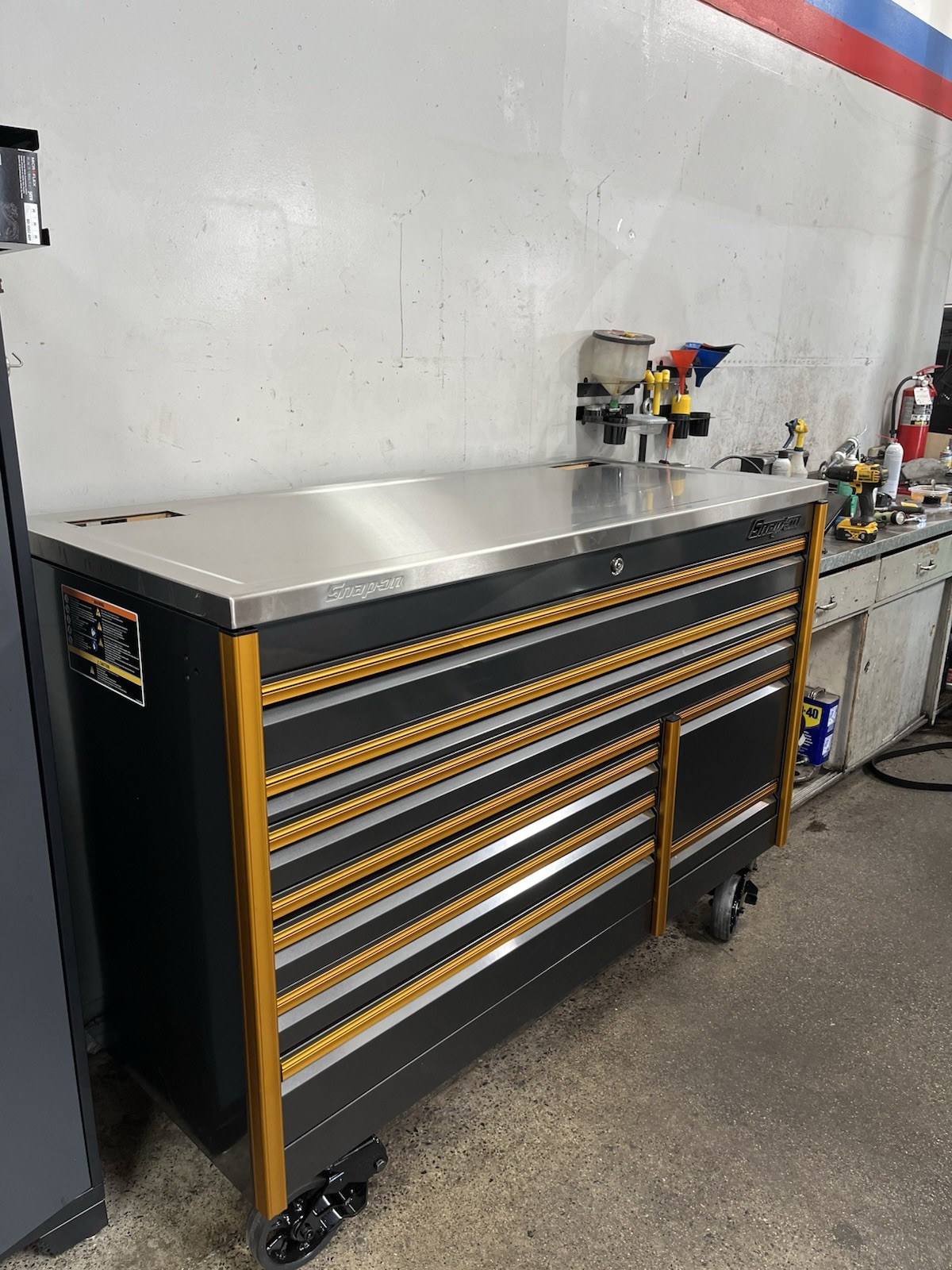 TRIM ONLY Snap on 68” Epic ToolBox Gold /Yellow Trim  (Like New) TRIM ONLY