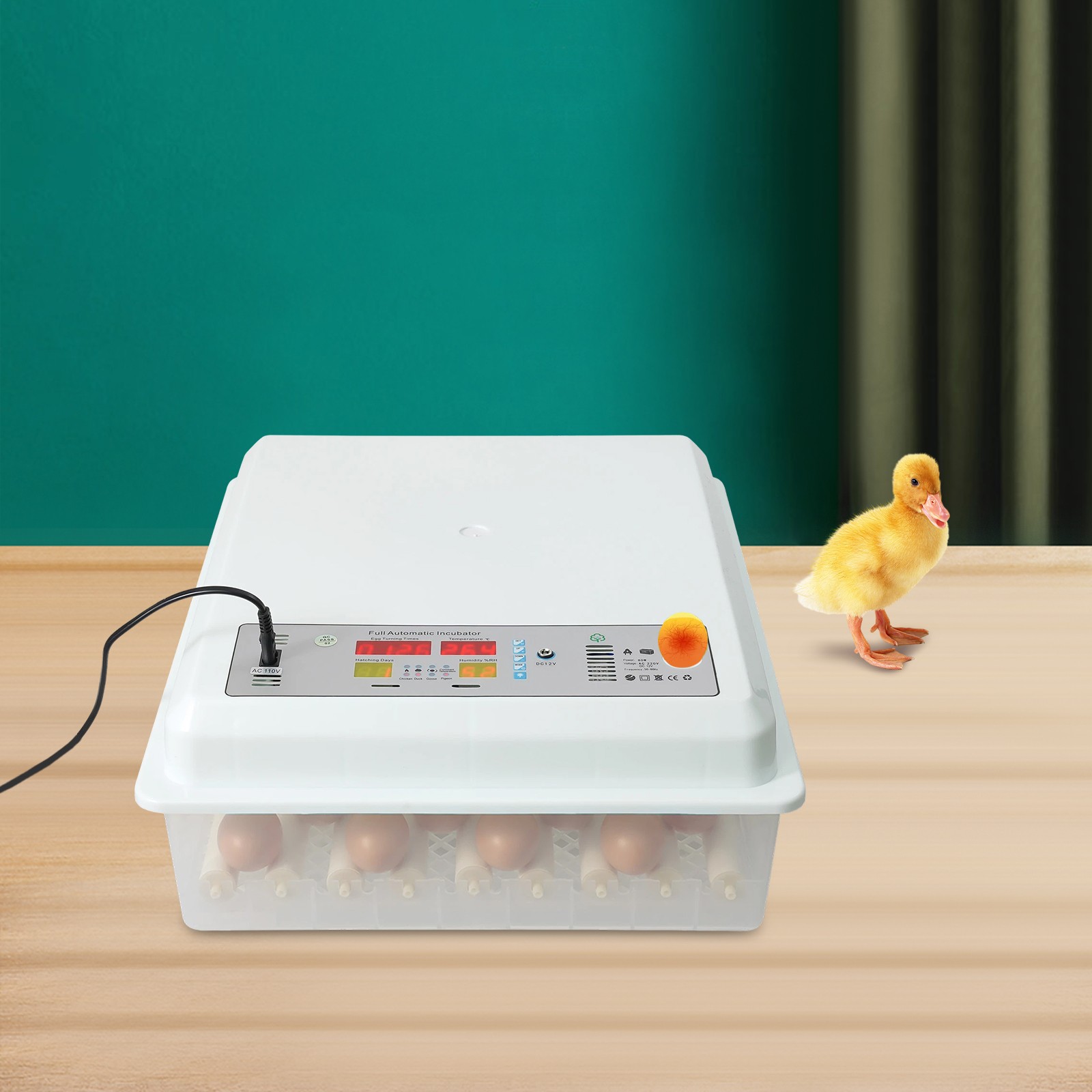 64 Digital Eggs Incubator Egg Hatcher With Temperature Control Automatic Turner