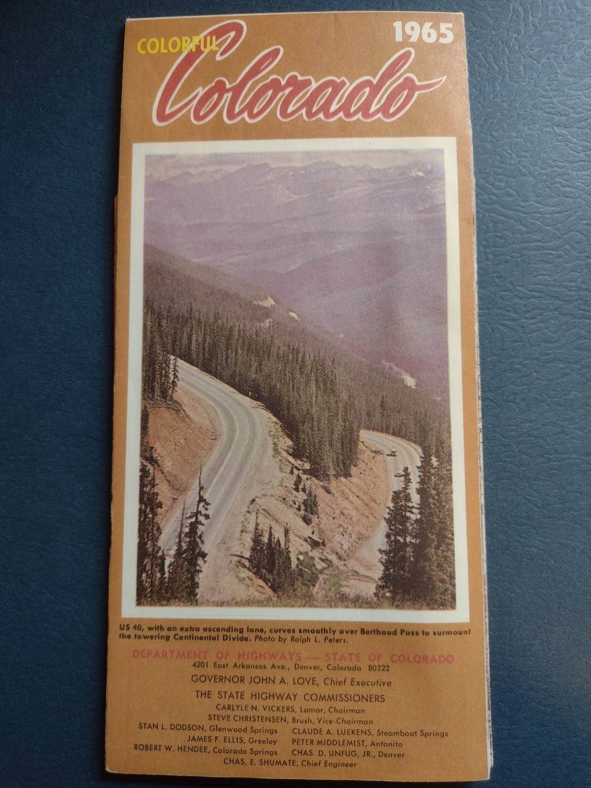 Vintage Colorado Highway Map - 1965, new condition