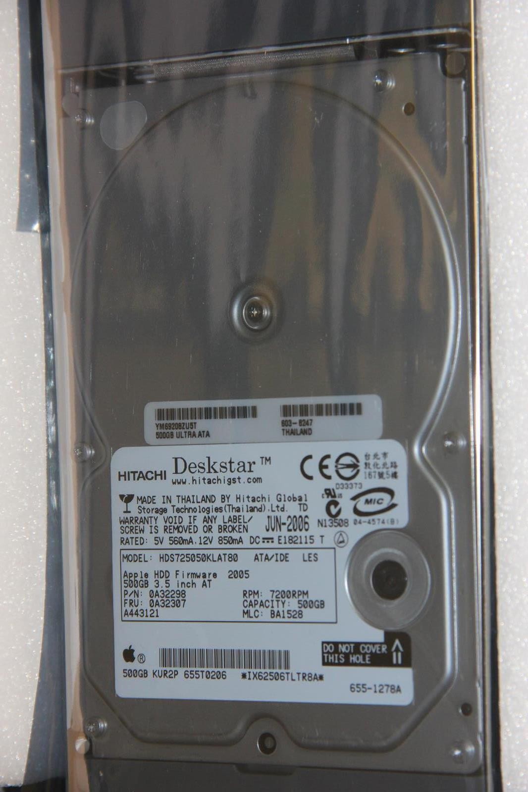 HITACHI HDS725050KLAT80 Apple XServe RAID 500GB Ultra ATA Drive HDD "NEW"