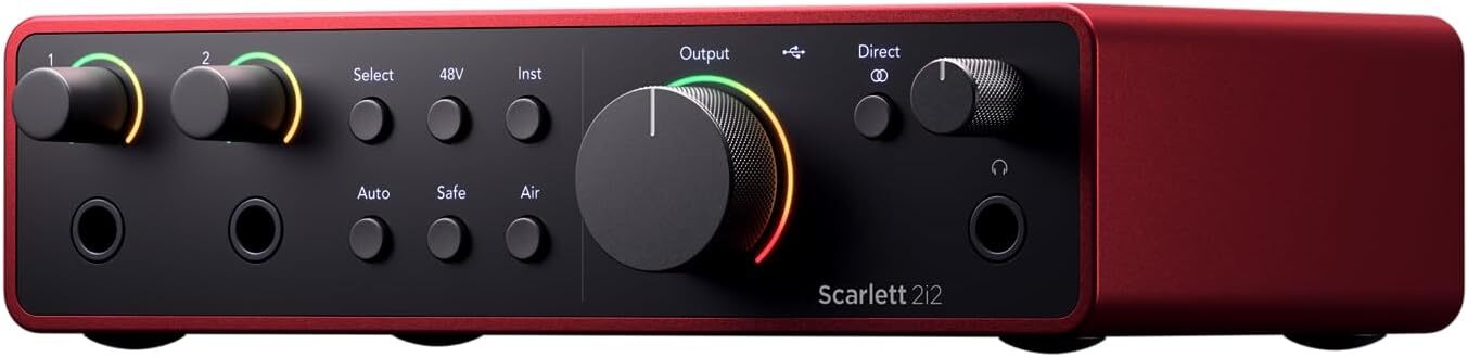 Focusrite Scarlett 2i2 Studio 4th Gen USB Audio Interface with Complete Bundle