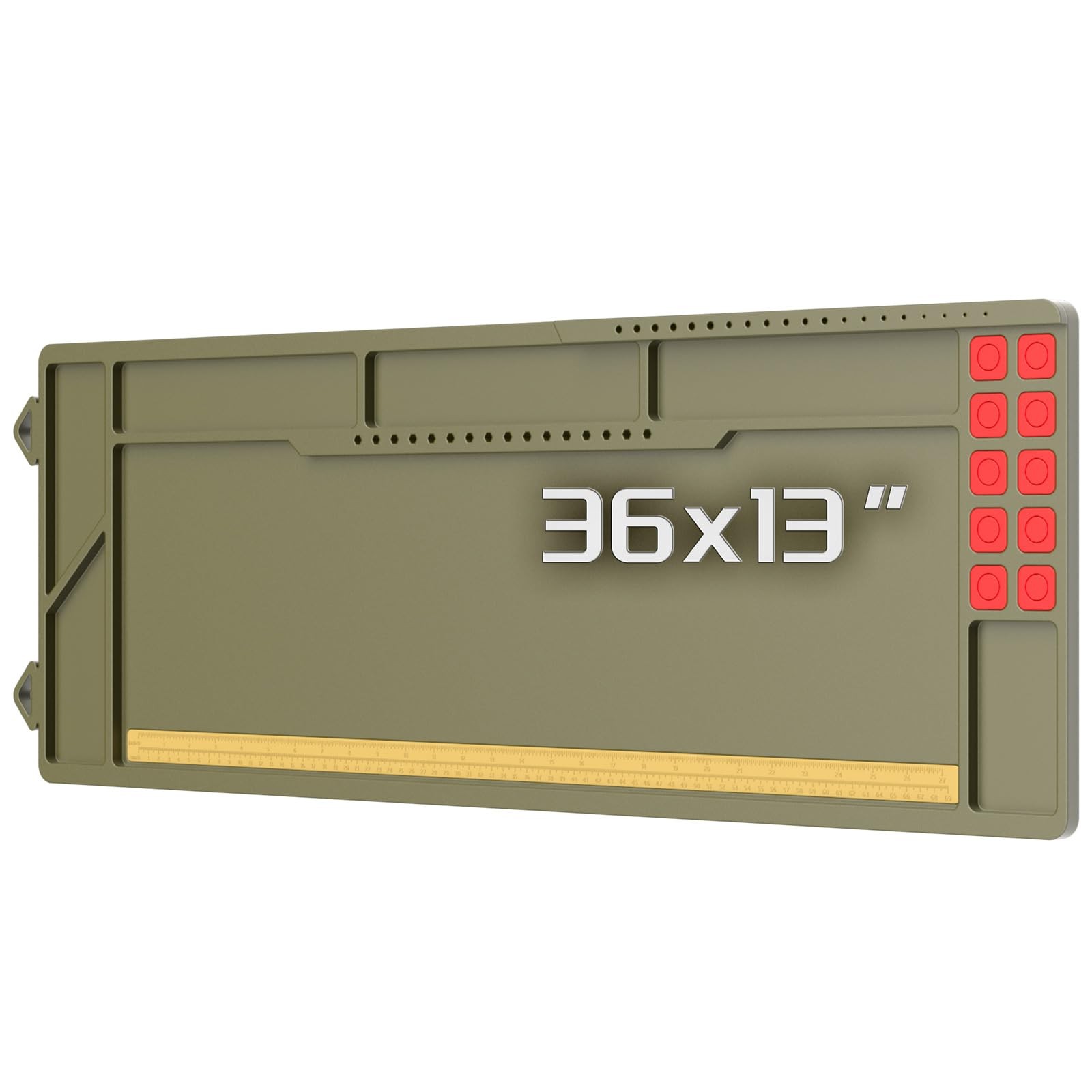Magsaddle Large 36x13" Magnetic Gun Cleaning Mat Rifle Shotgun Pistol w/ Tray
