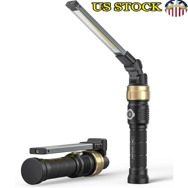 Rechargeable Work Light 5000mAh Magnetic Flashlight with 360° Rotate Foldable