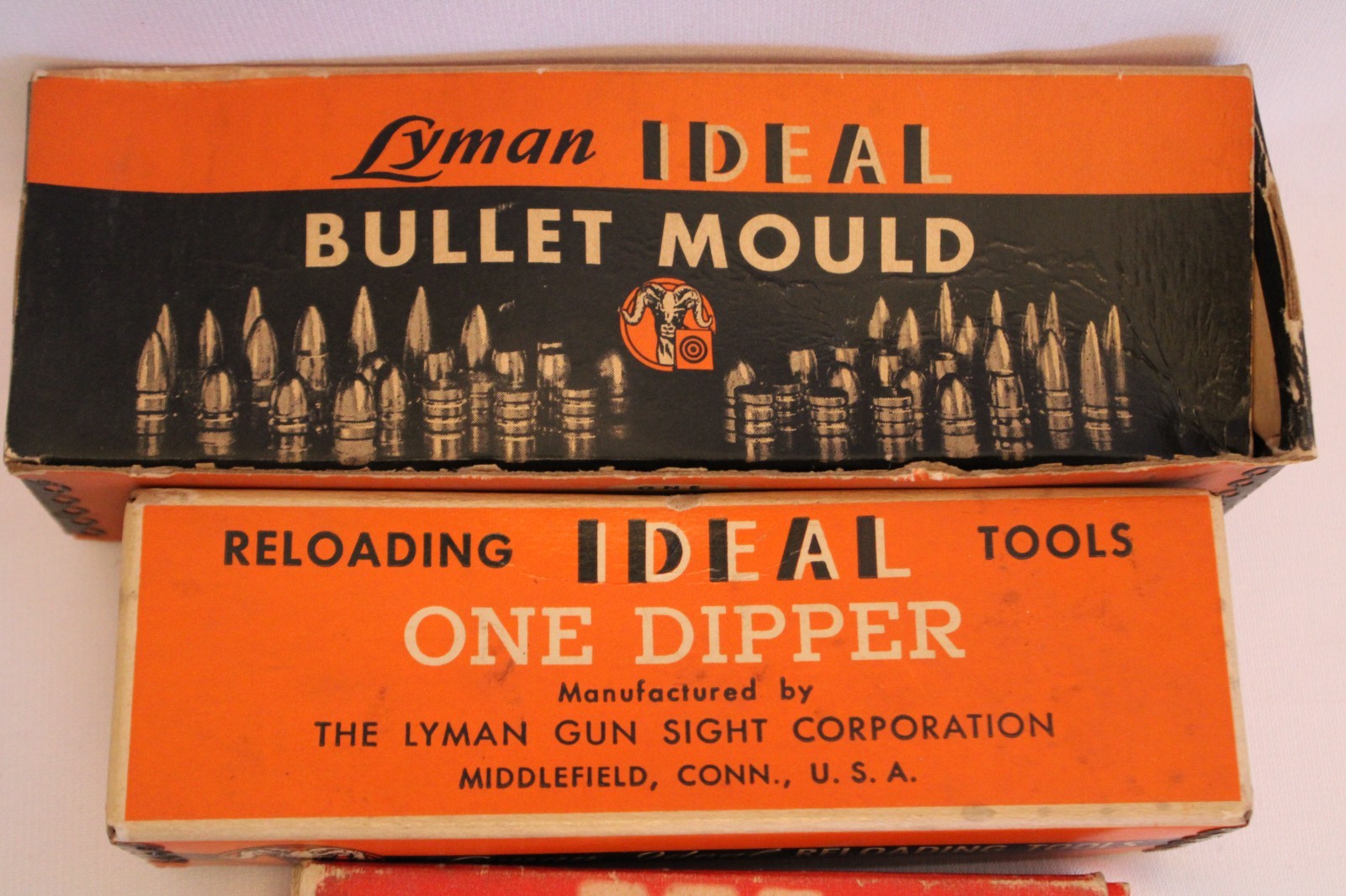 LOT 5 VINTAGE BULLET MOULD LYMAN'S IDEAL, RELOADING WINCHESTER ETC. EMPTY BOXES