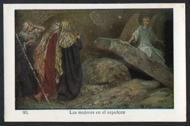 Holy card antique de las Santas Mujeres santino image pieuses estampa