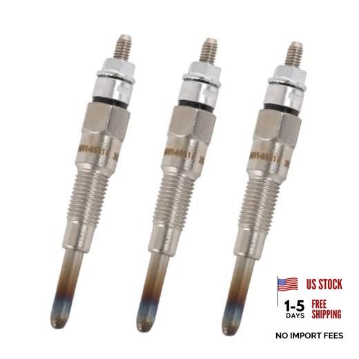 16851-65510 Glow Plug 3PCS Compatible with Kubota D662 D722 D782 D902 D905