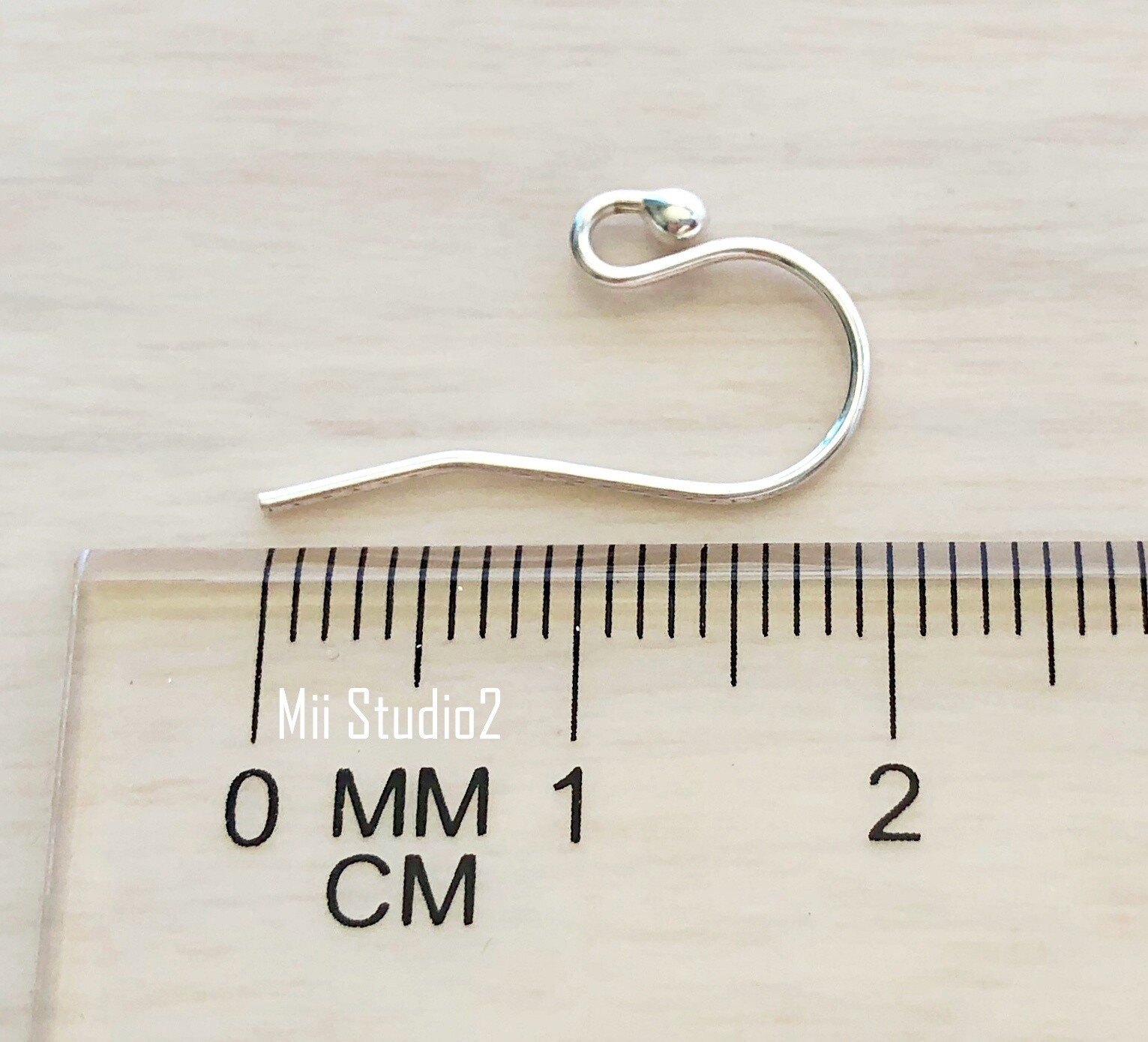 10pcs 925 Sterling Silver single dot french hook earring ear wire E01s