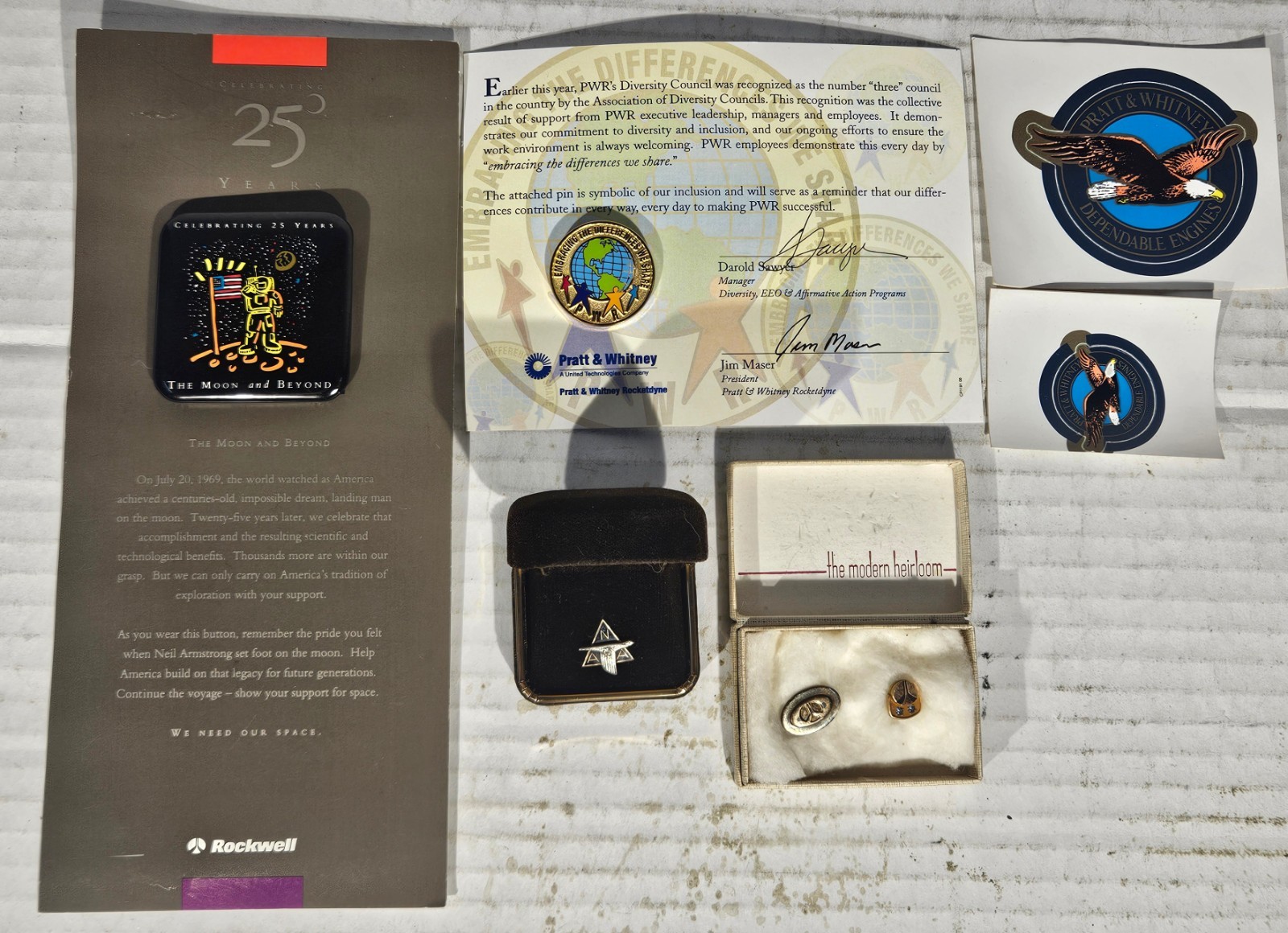 Vintage Rocketdyne & NAA Anniversary Pins 10k Gold Tiffany & Co Collection +More