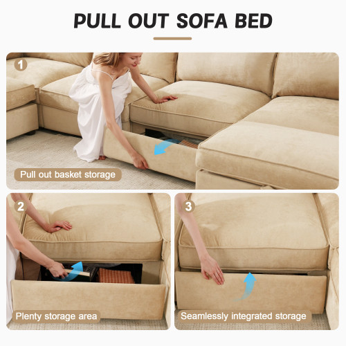 2 Seater Sofa With Footrest 2-Seat Sofa with 1 Movable Ottoman Soft Comfortable