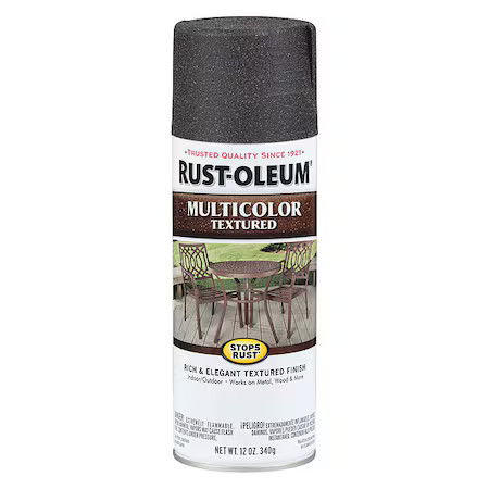 Rust-Oleum 223525 Textured Spray Paint, Aged Iron, Textured, Solvent, 12 Oz