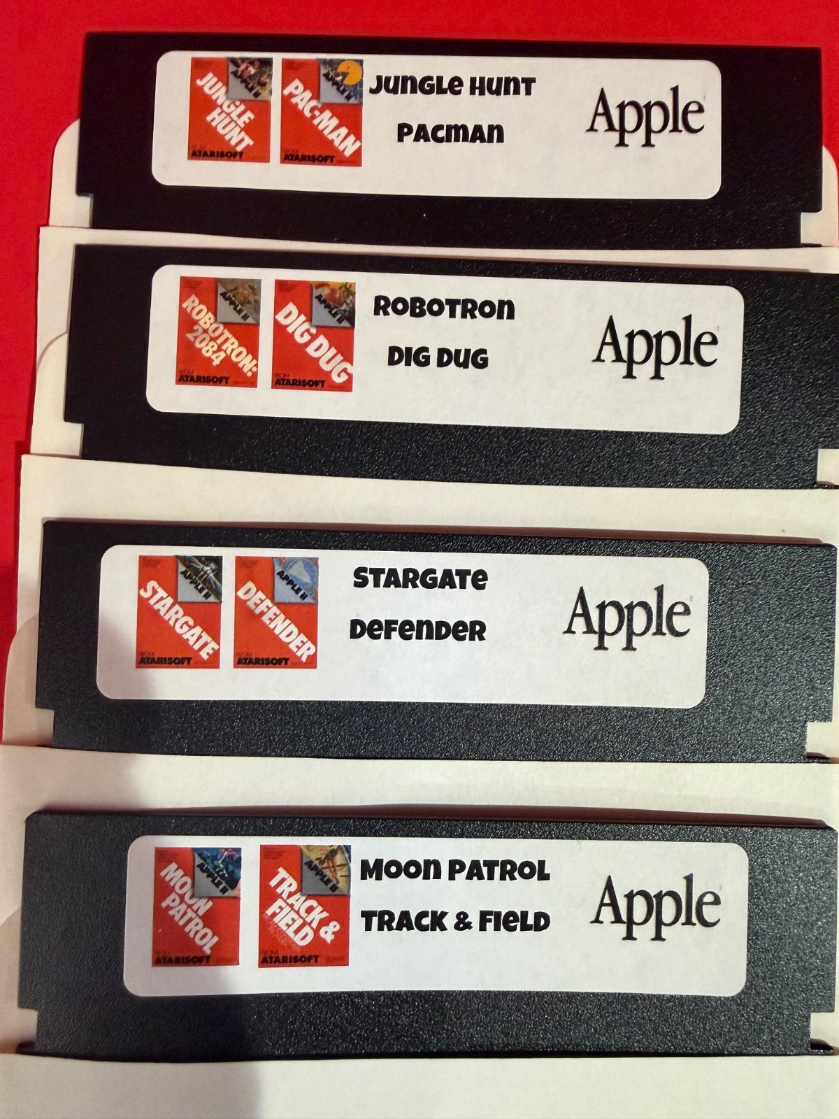 AtariSoft 8 Disk Set 16 Games / Apple II Home Computers