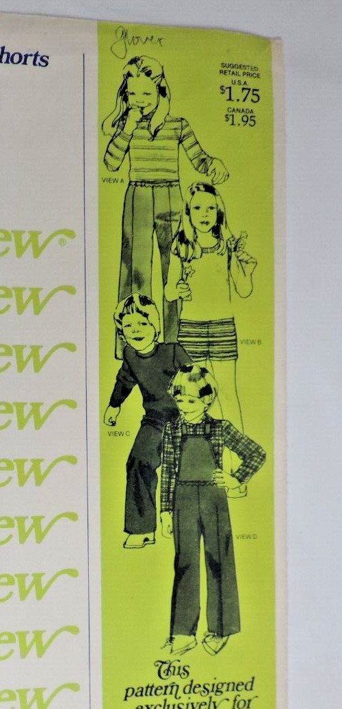 Vtng Stretch & Sew #968 Child's Overalls/Pants, Hip: 22-28 Pattern FF Uncut