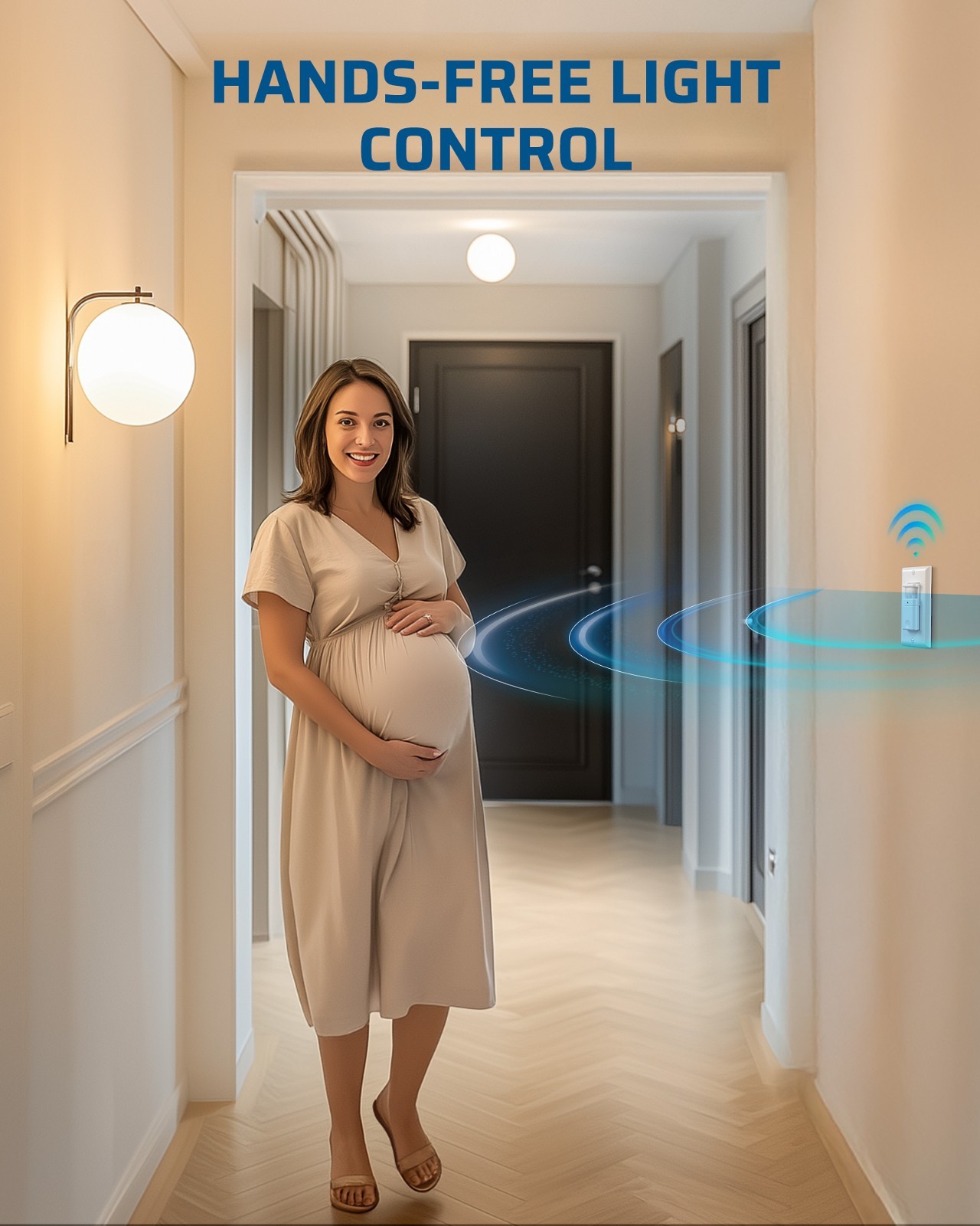 DEWENWILS Motion Activated Wall Switch, 2Pack, Auto On/Off, for Bathroom Hallway