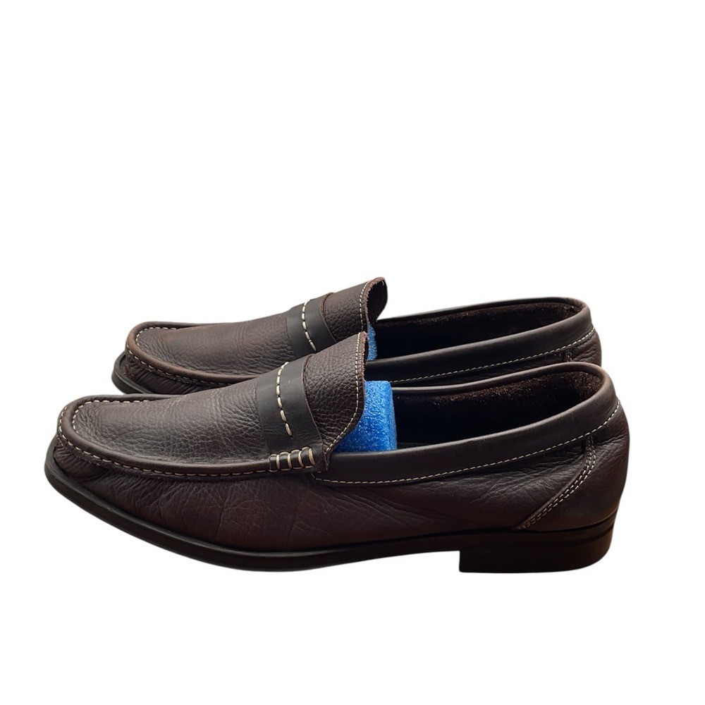 Sandro Moscoloni Rich Brown Leather Slip-Ons 12D