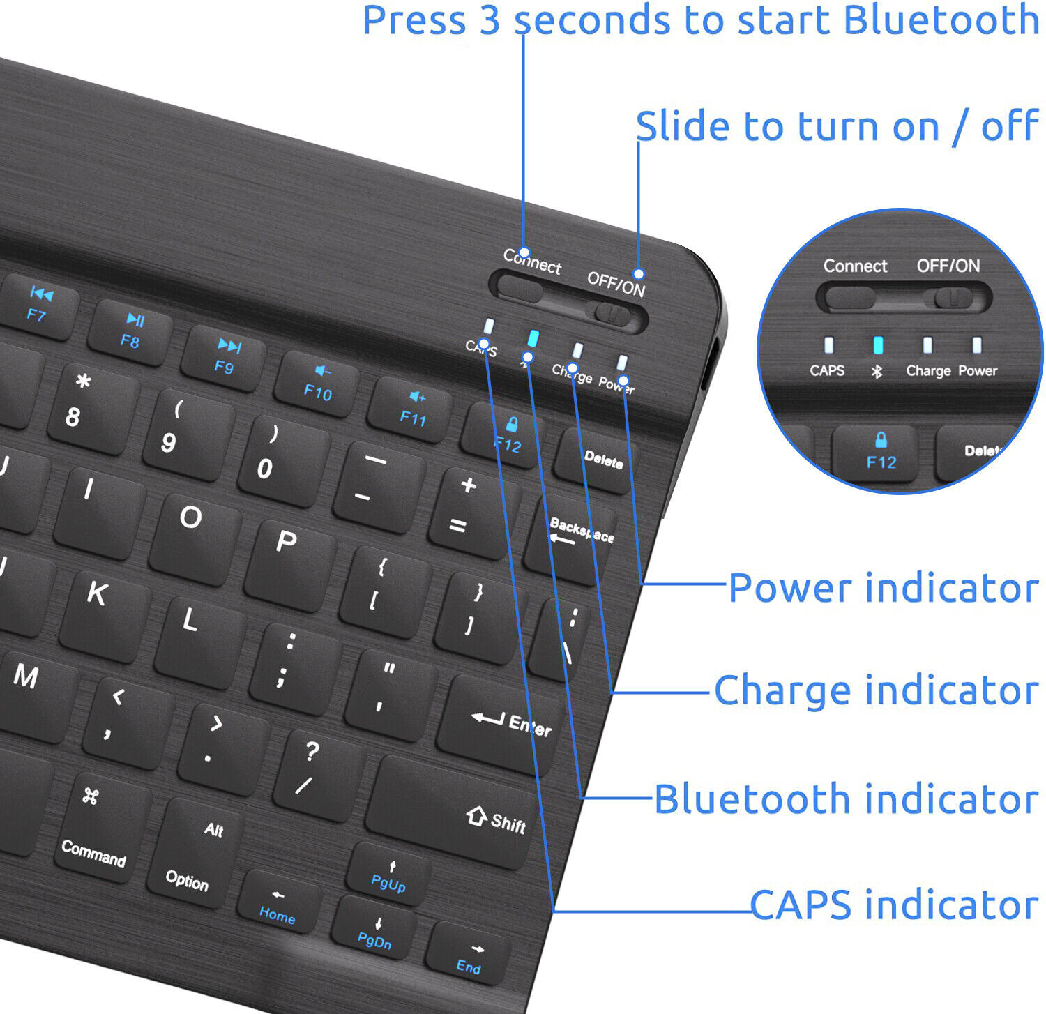 Wireless Bluetooth Keyboard and Mouse Waterproof For Apple iPad Mac PC Computer