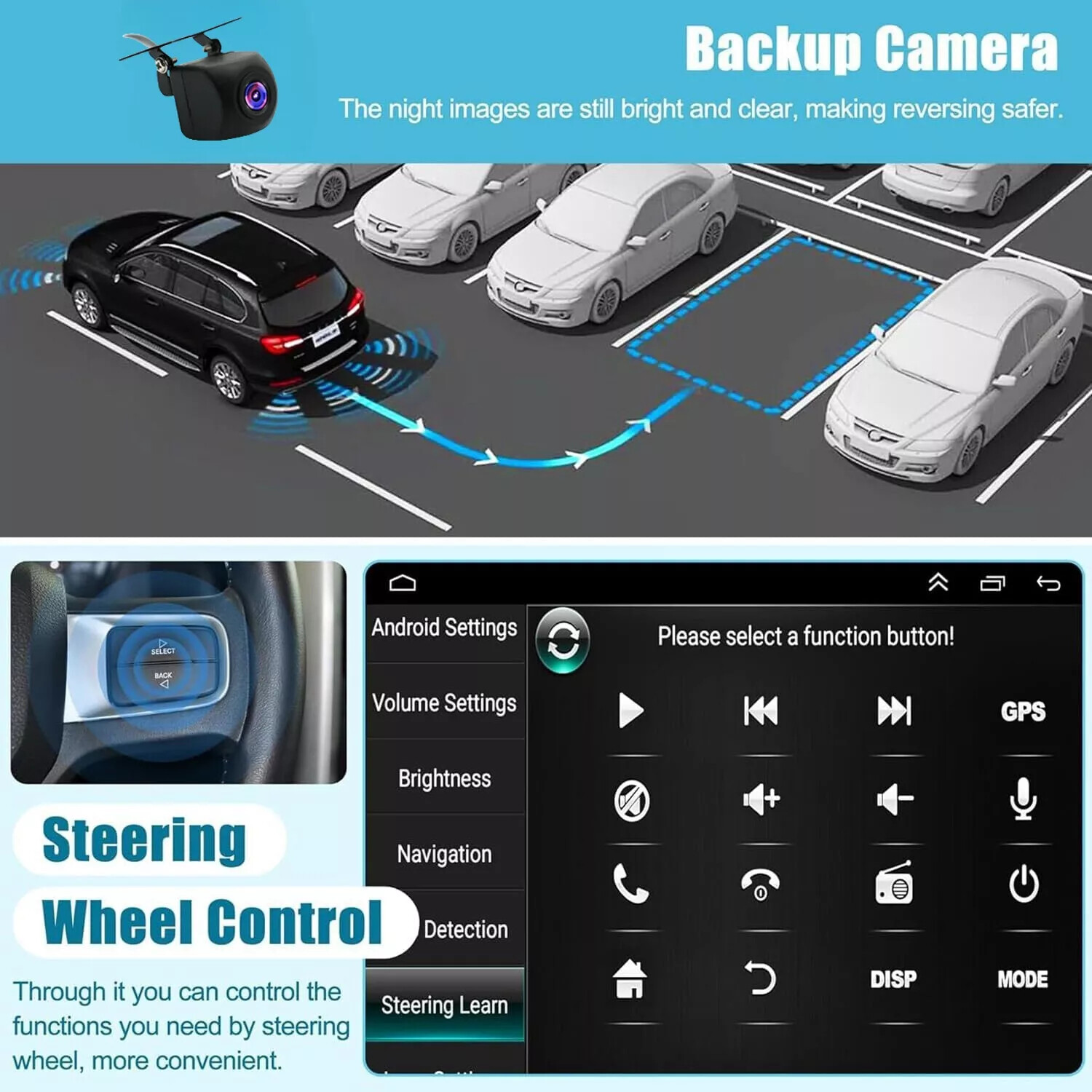 For 2007-2017 Jeep Wrangler JK GPS w/Cam 7" Android12 Carplay Radio Stereo 2+32G